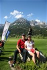 Markus Prock und Katrin Gutensohn unter strahlendem Himmel